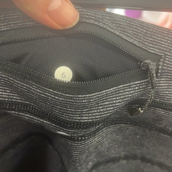 Lululemon Run Pace Wee Stripe Black Heathered Tights - Picture 10 of 10